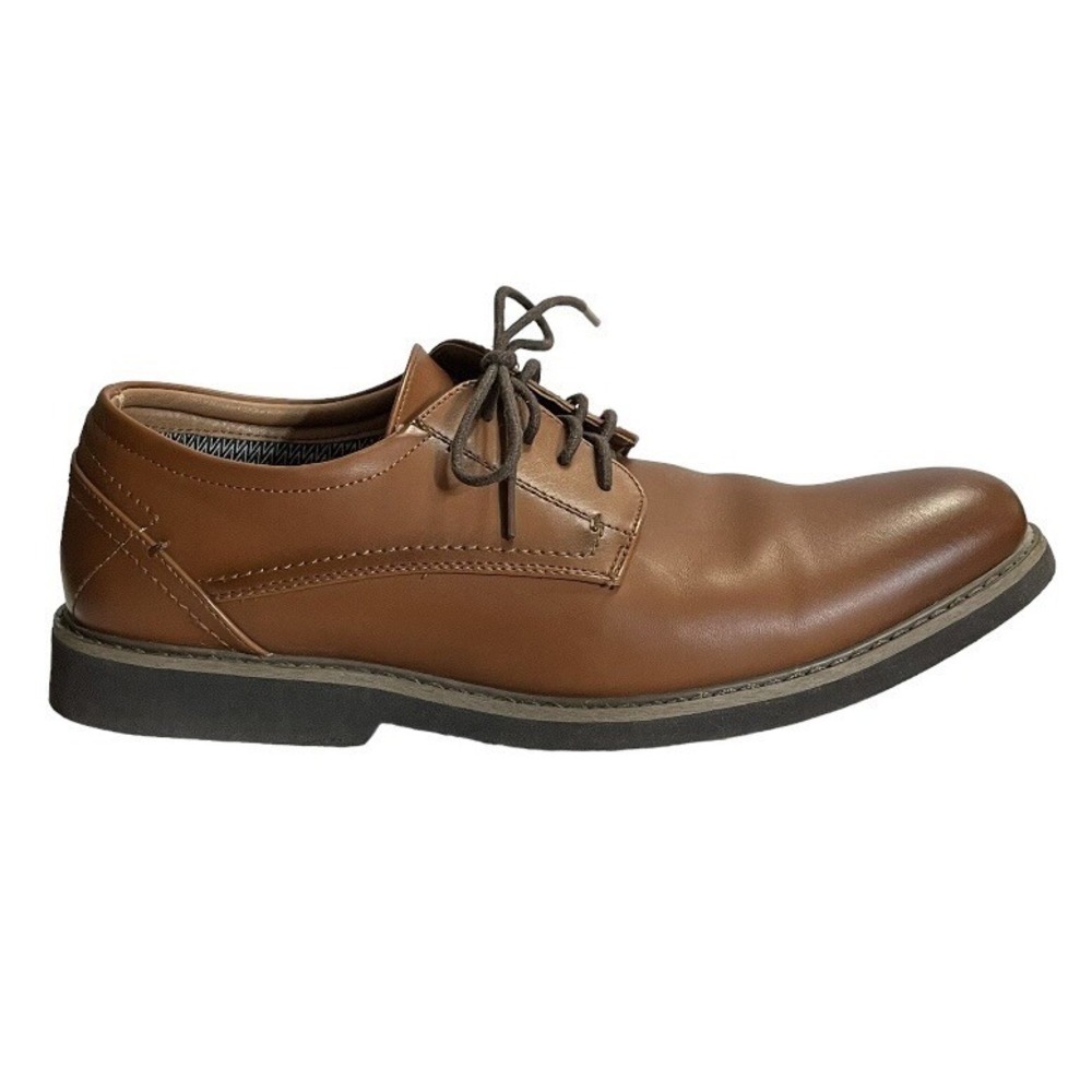Vangelo Vallo-1 Mens Brown Matte Derby Dress Shoes Ortholite‎ 11W Wide